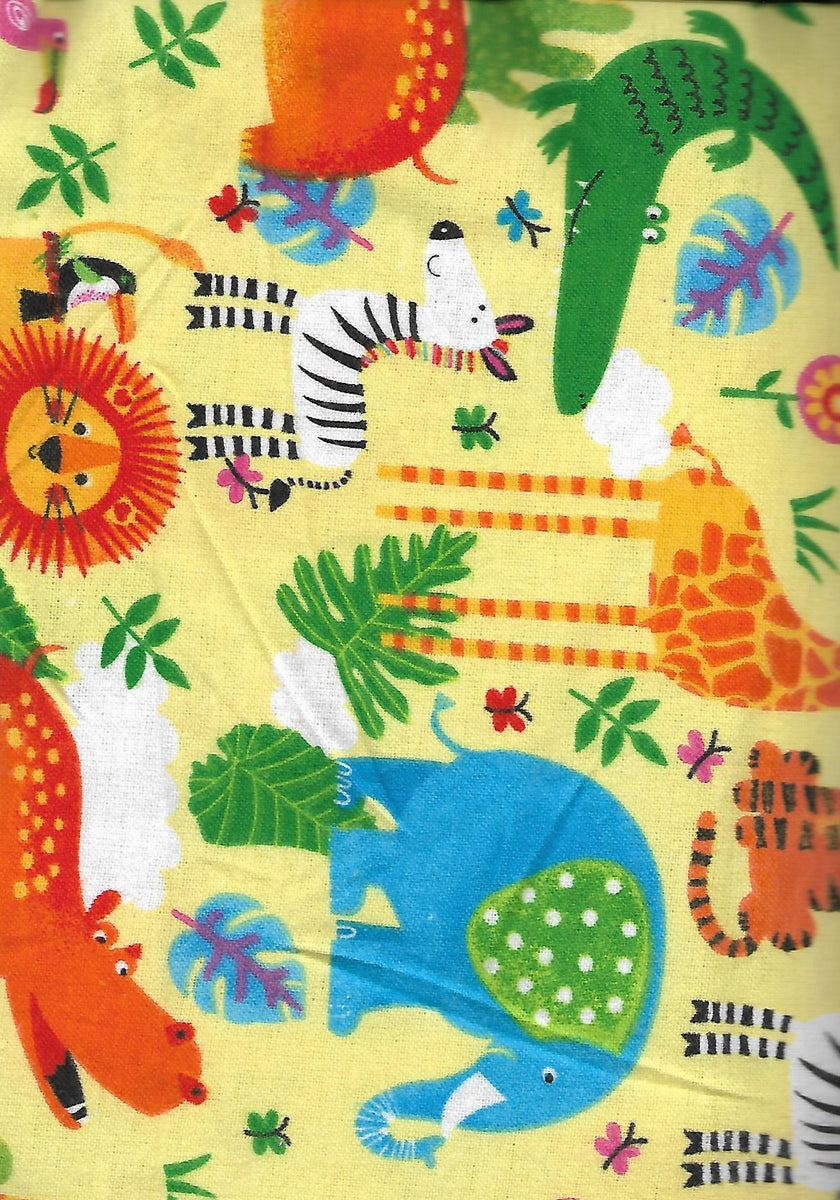 Fun Flannels Zoo Animals Yellow – Happy Crafters Quilts & More